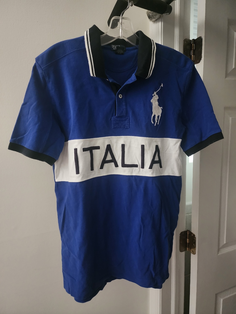 Ralph Lauren Royal Blue Italia Polo with White Chest Panel